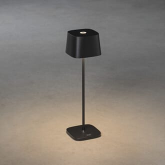 Capri bordlampe sort med dimmer 37 cm