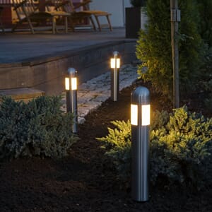 Amalfi rustfritt 3stk 35cm integrert LED