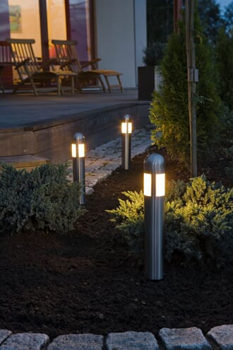 Amalfi rustfritt 3stk 35cm integrert LED