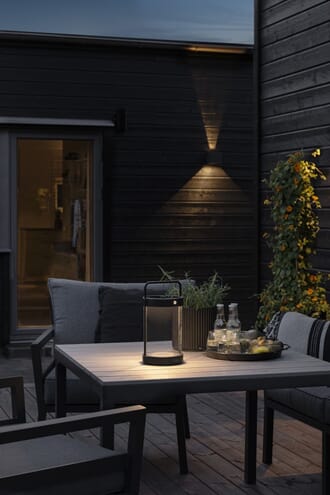Crotone solcelle/USB bordlampe dimmbar LED