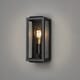 Carpi vegglykt sort aluminium og klart glass small