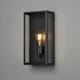 Carpi vegglykt sort aluminium og klart glass large