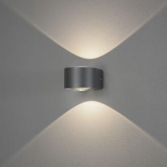 Gela opp/ned antracit 2x6W LED