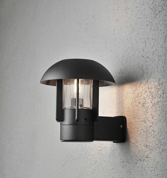 Heimdal E27 svart klart glass